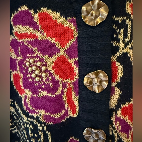 NWOT Farm Rio Shiny Chita Knit Cardigan - Picture 5 of 8